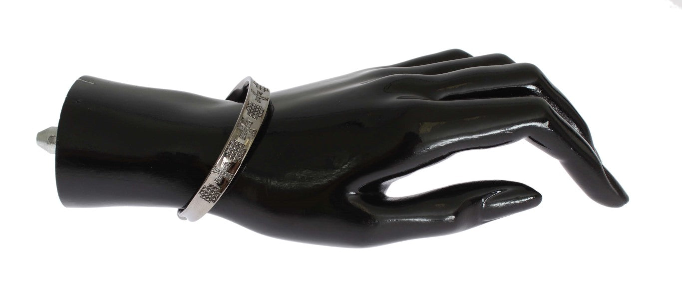 Nialaya Gray Rhodium 925 Silver Bangle Bracelet $601.00 Nialaya Luzworld