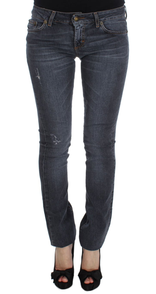 Cavalli Blue Wash Cotton Blend Slim Fit Jeans $649.00 Cavalli Luzworld