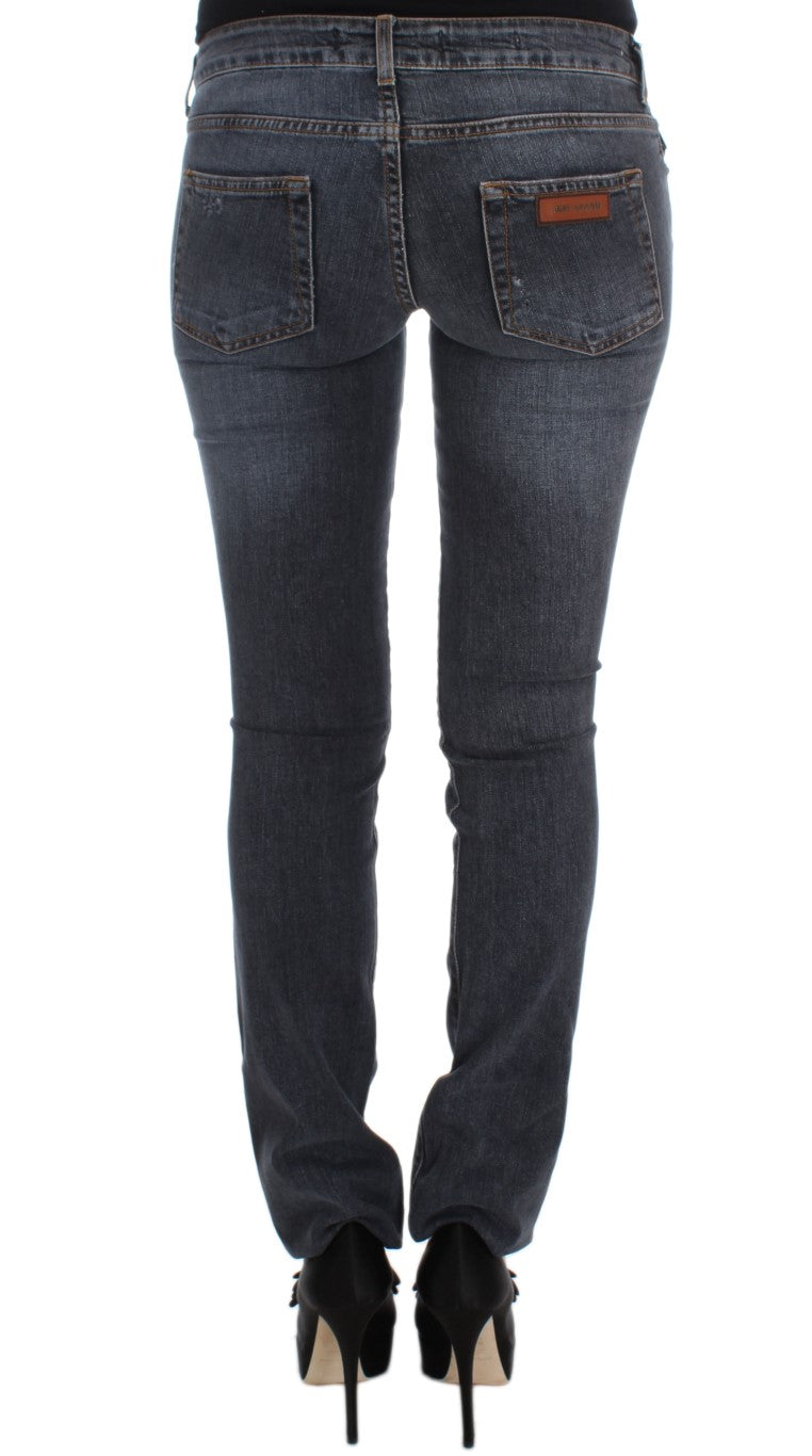 Cavalli Blue Wash Cotton Blend Slim Fit Jeans $649.00 Cavalli Luzworld