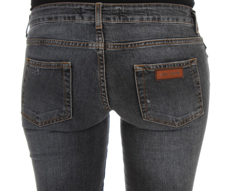 Cavalli Blue Wash Cotton Blend Slim Fit Jeans $649.00 Cavalli Luzworld