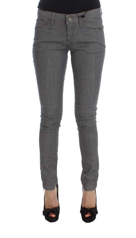 Costume National Gray Cotton Blend Slim Fit Jeans $548.00 Costume National Luzworld