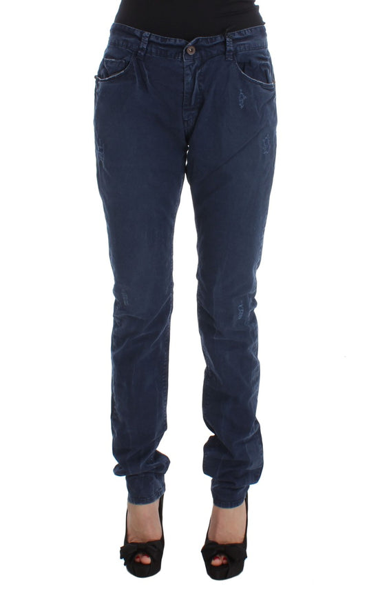 Costume National Blue Cotton Blend Denim Jeans $548.00 Costume National Luzworld