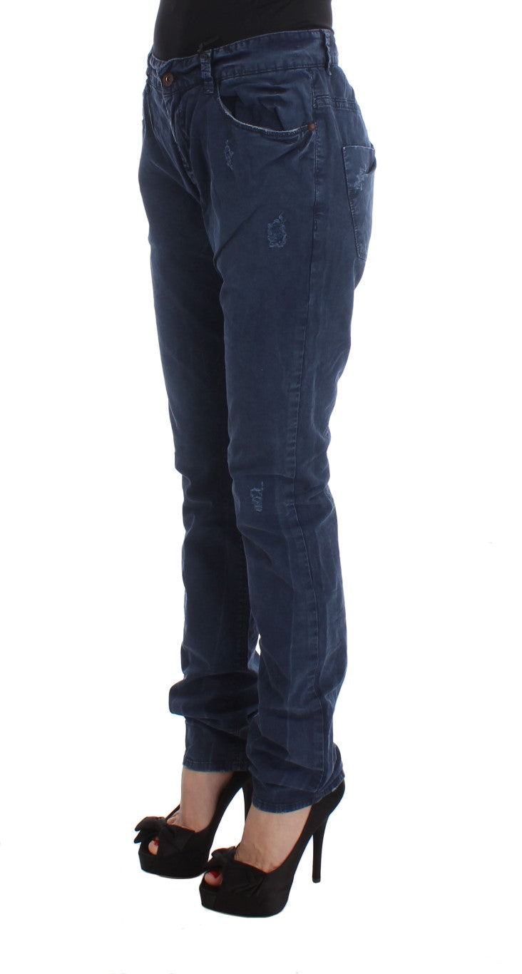 Costume National Blue Cotton Blend Denim Jeans $548.00 Costume National Luzworld