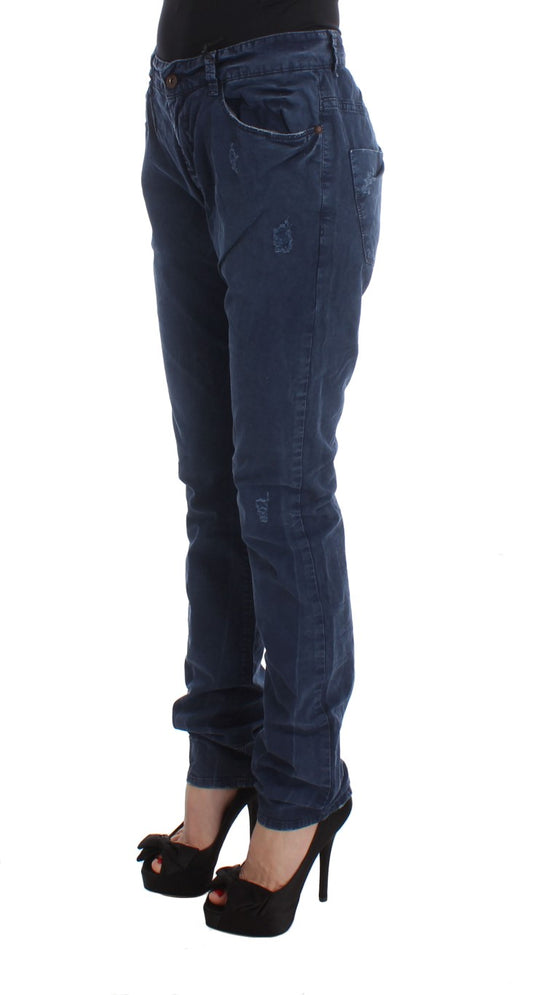 Costume National Blue Cotton Blend Denim Jeans $548.00 Costume National Luzworld