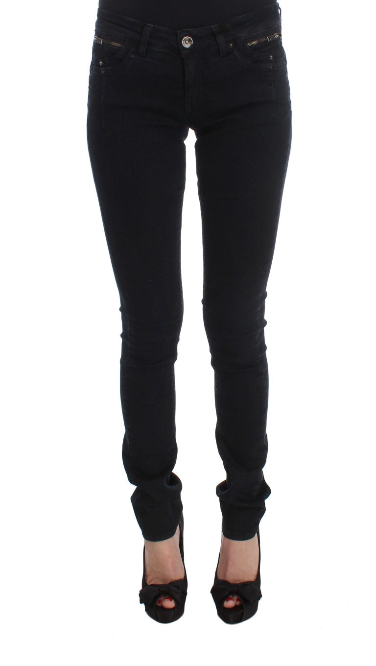 Costume National Black Cotton Slim Fit Denim Jeans $548.00 Costume National Luzworld