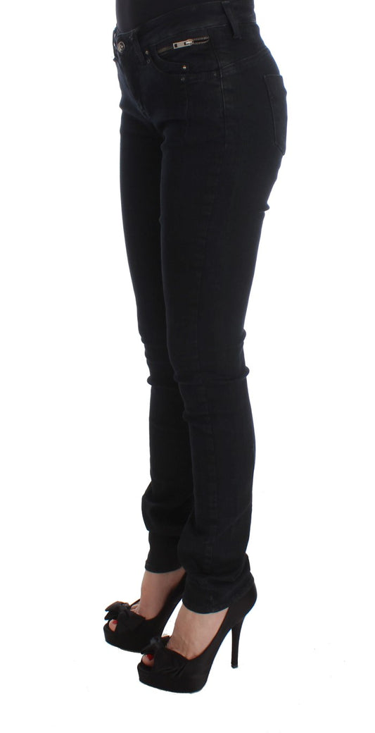 Costume National Black Cotton Slim Fit Denim Jeans $548.00 Costume National Luzworld
