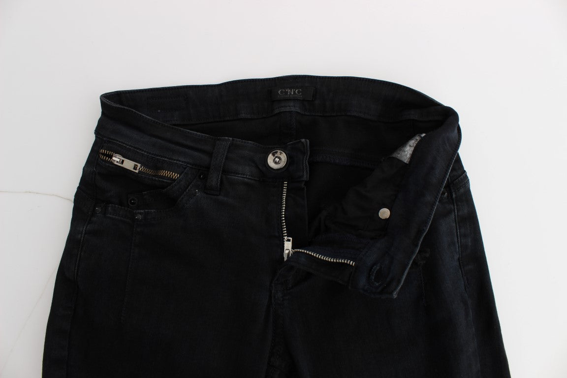 Costume National Black Cotton Slim Fit Denim Jeans $548.00 Costume National Luzworld