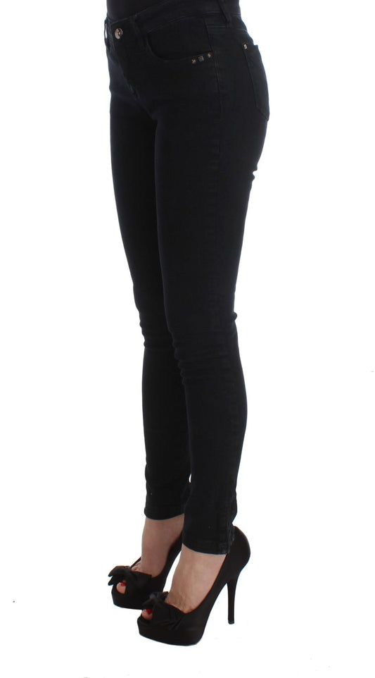 Costume National Black Cotton Slim Fit Denim Jeans $548.00 Costume National Luzworld