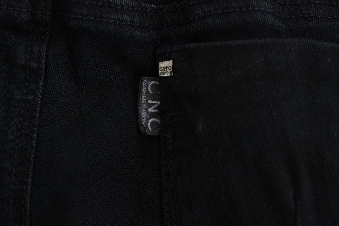 Costume National Black Cotton Slim Fit Denim Jeans $548.00 Costume National Luzworld