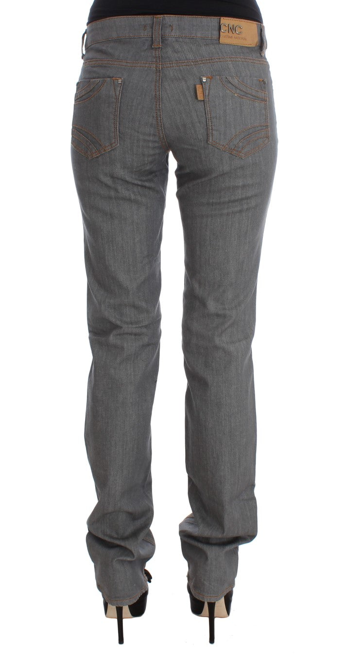 Costume National Gray Cotton Regular Fit Denim Jeans $548.00 Costume National Luzworld