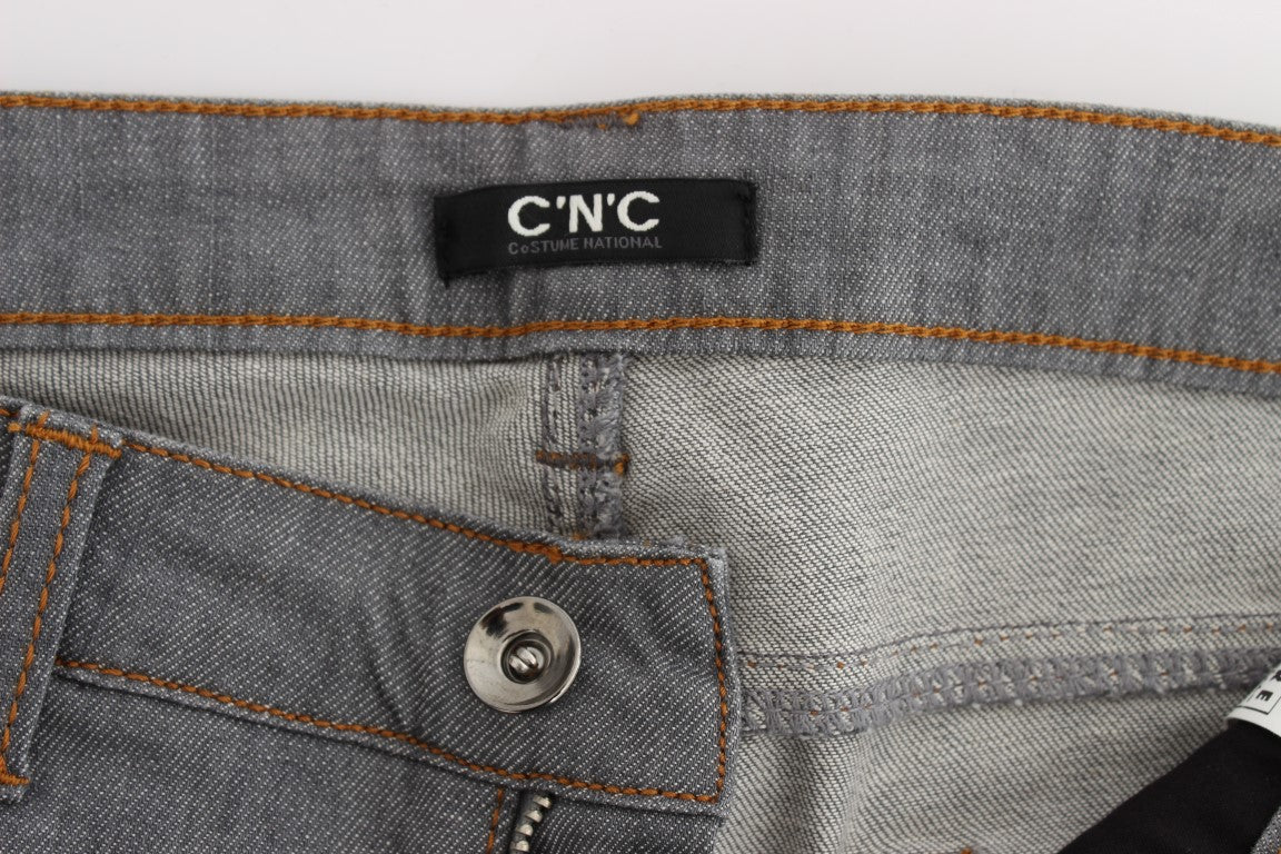 Costume National Gray Cotton Regular Fit Denim Jeans $548.00 Costume National Luzworld