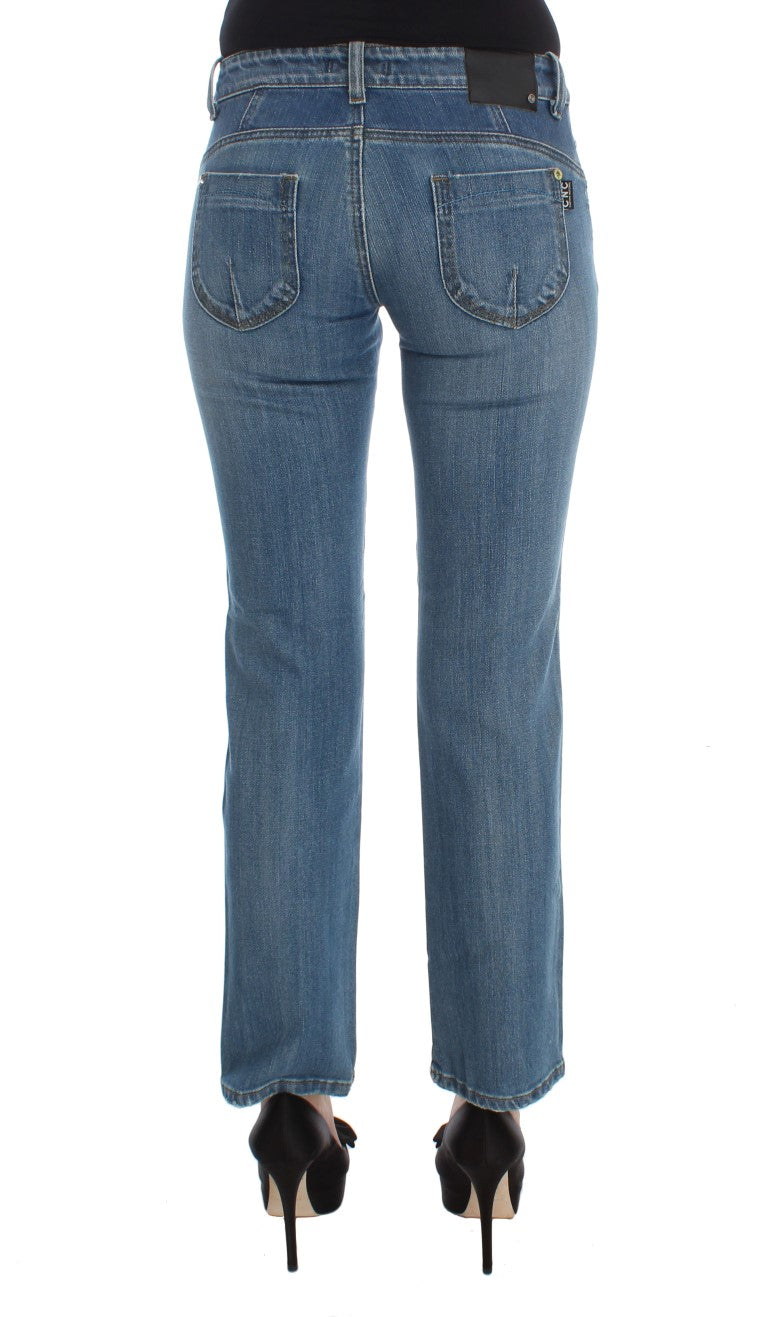 Costume National Blue Cotton Slim Fit Cropped Jeans $548.00 Costume National Luzworld