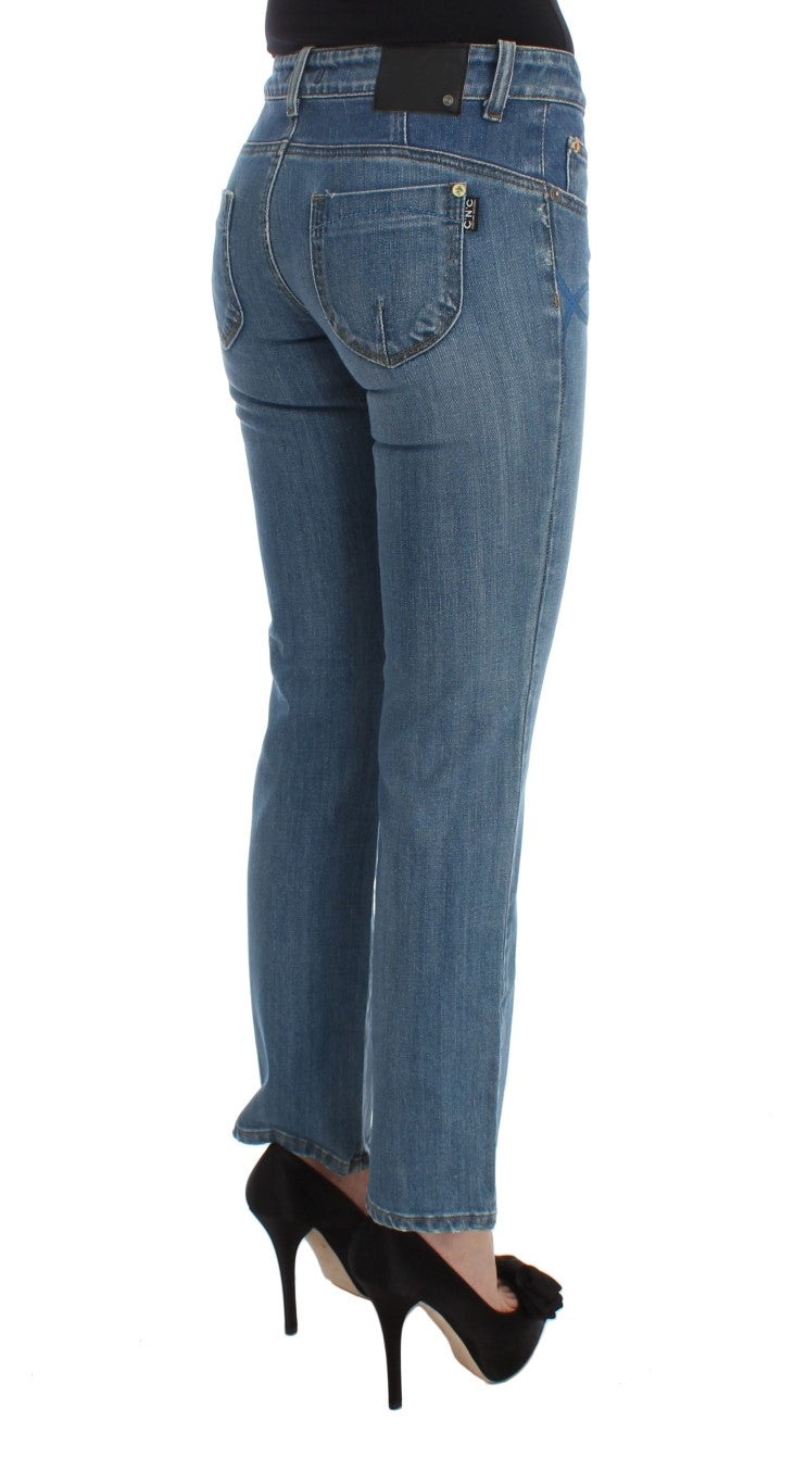 Costume National Blue Cotton Slim Fit Cropped Jeans $548.00 Costume National Luzworld