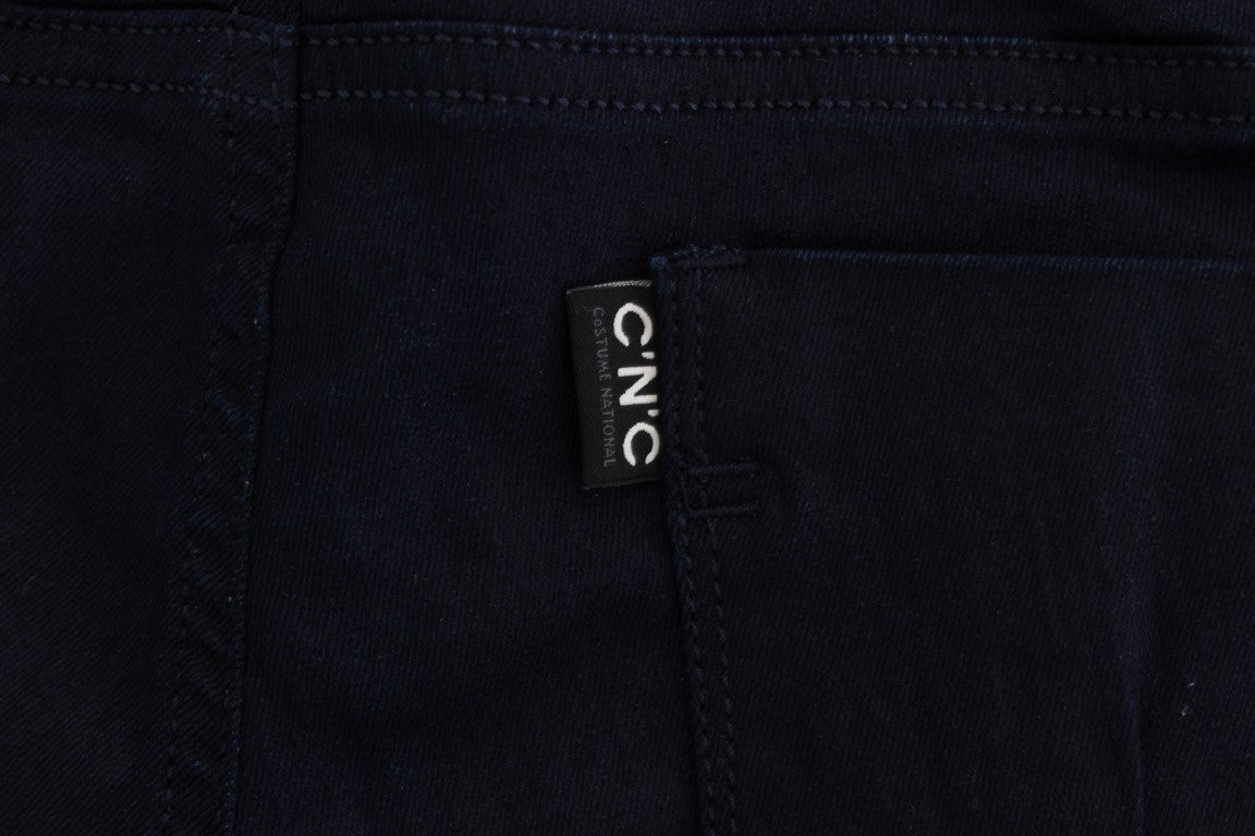 Costume National Blue Cotton Blend Slim Fit Jeans $548.00 Costume National Luzworld