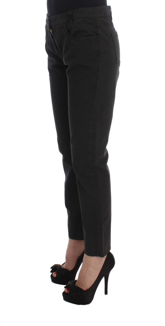Costume National Black Cotton Capri Cropped Denim Jeans $548.00 Costume National Luzworld