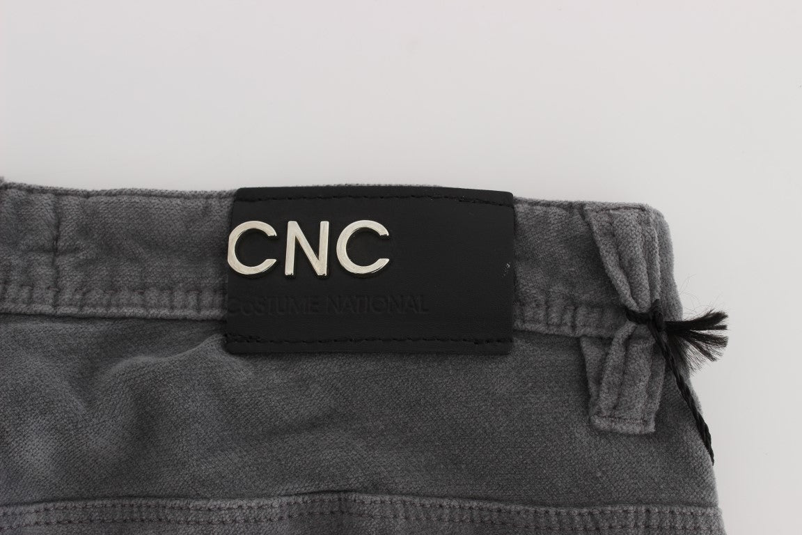 Costume National Gray Cotton Super Slim Corduroys Jeans $548.00 Costume National Luzworld