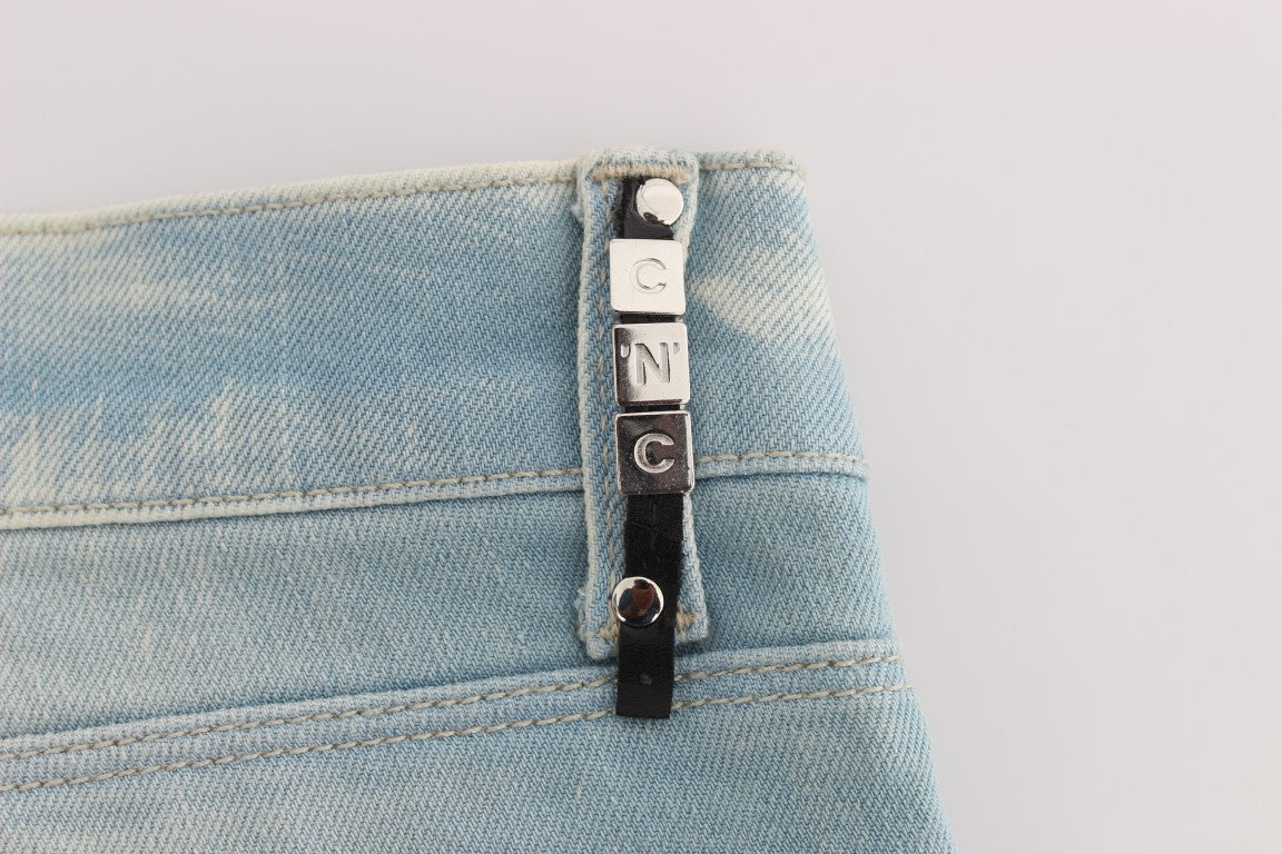 Costume National Blue Cotton Blend Super Slim Fit Jeans $548.00 Costume National Luzworld