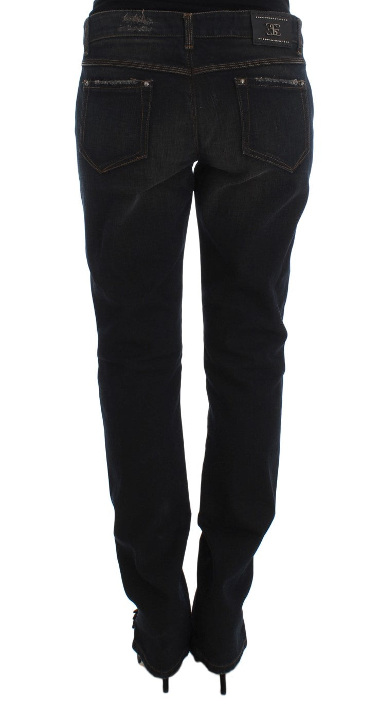 Ermanno Scervino Blue Wash Cotton Boyfriend Jeans $829.00 Ermanno Scervino Luzworld