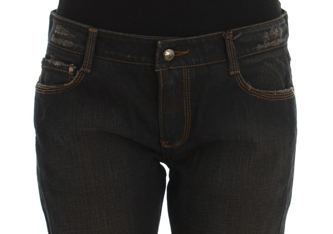 Ermanno Scervino Blue Wash Cotton Boyfriend Jeans $829.00 Ermanno Scervino Luzworld