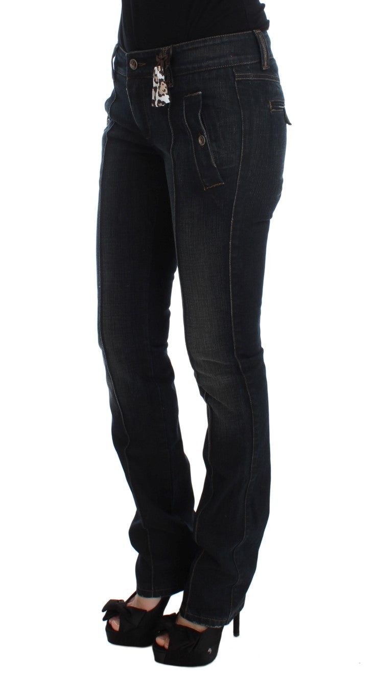 Ermanno Scervino Blue Wash Cotton Slim Fit Jeans $829.00 Ermanno Scervino Luzworld