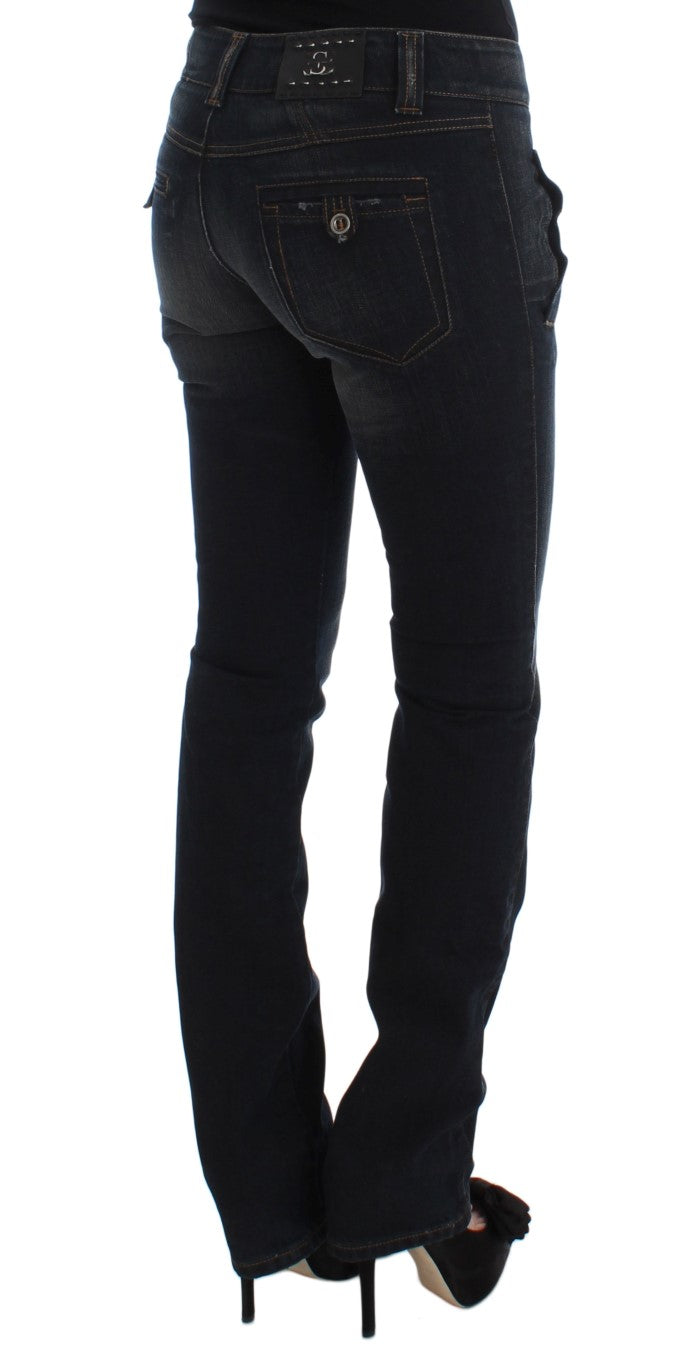 Ermanno Scervino Blue Wash Cotton Slim Fit Jeans $829.00 Ermanno Scervino Luzworld