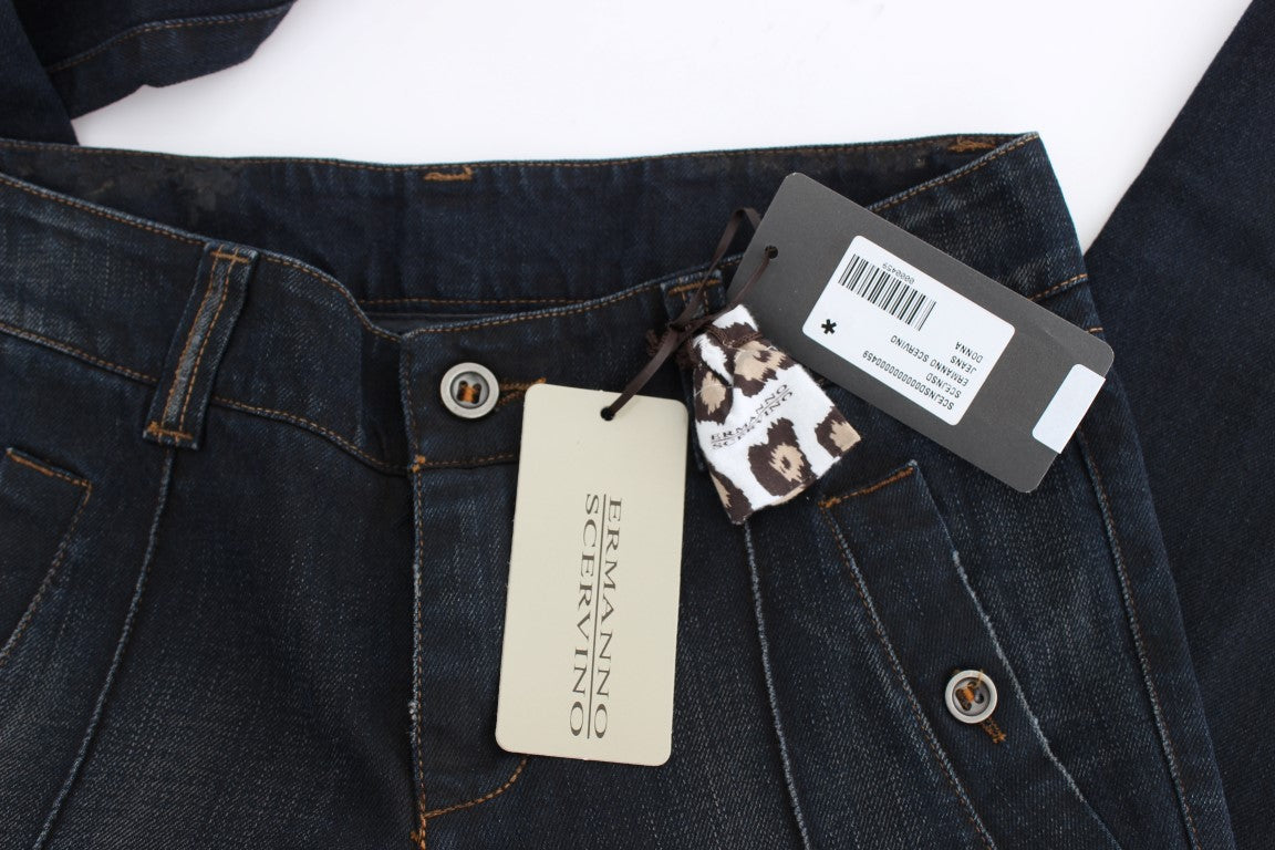 Ermanno Scervino Blue Wash Cotton Slim Fit Jeans $829.00 Ermanno Scervino Luzworld