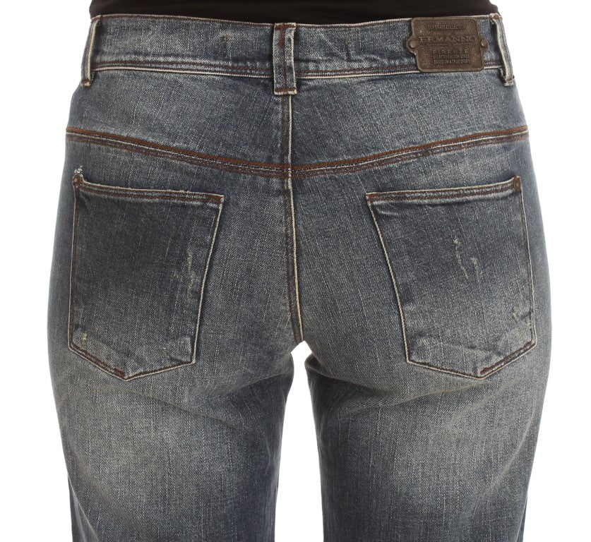 Ermanno Scervino Blue Wash Cotton Blend Slim Fit Jeans $829.00 Ermanno Scervino Luzworld
