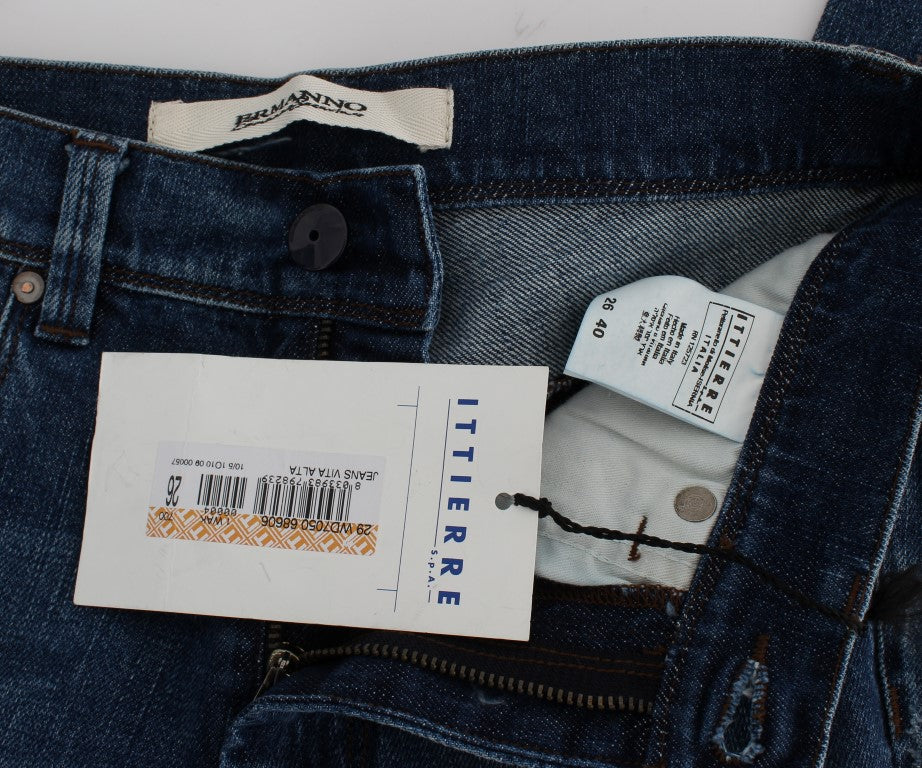 Ermanno Scervino Blue Wash Cotton Blend Slim Fit Jeans $829.00 Ermanno Scervino Luzworld