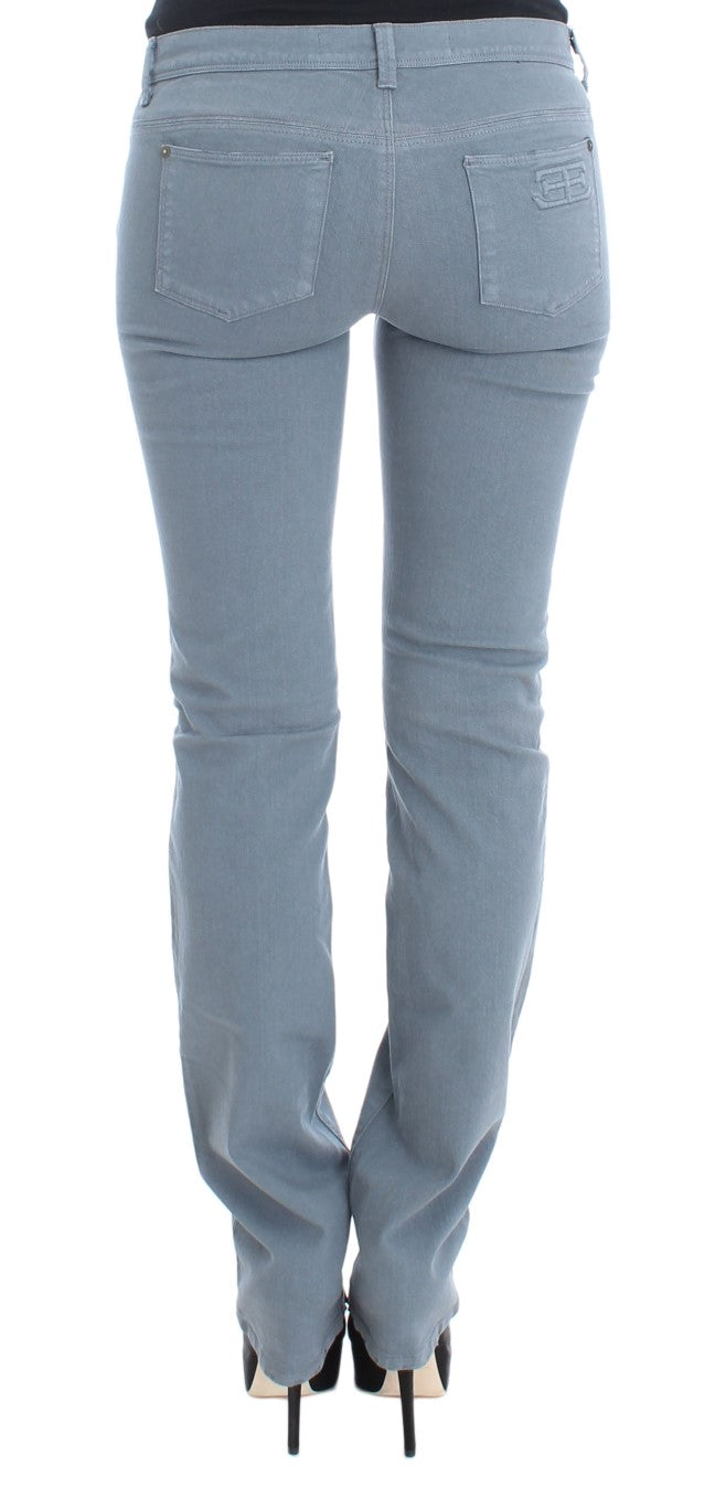 Ermanno Scervino Blue Cotton Blend Slim Fit Bootcut Jeans $829.00 Ermanno Scervino Luzworld
