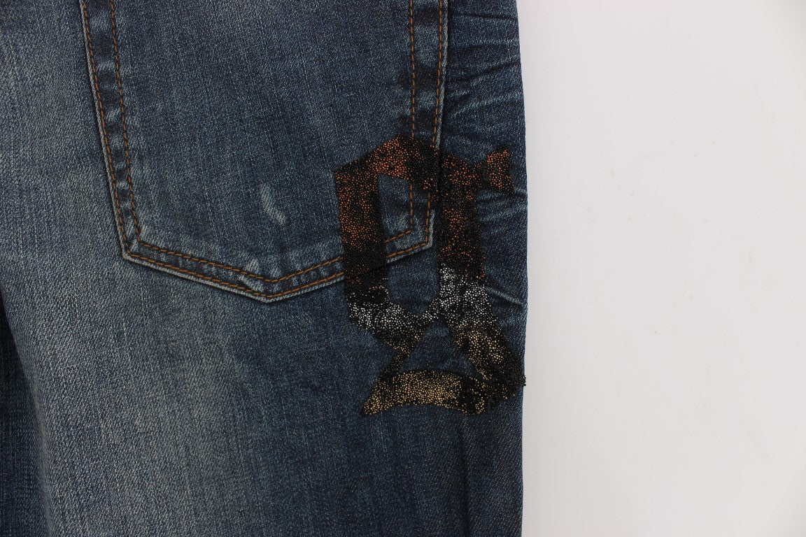 John Galliano Blue Wash Cotton Blend Slim Fit Jeans $713.00 John Galliano Luzworld