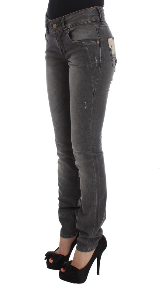 John Galliano Gray Wash Cotton Blend Slim Fit Stretch Jeans $713.00 John Galliano Luzworld