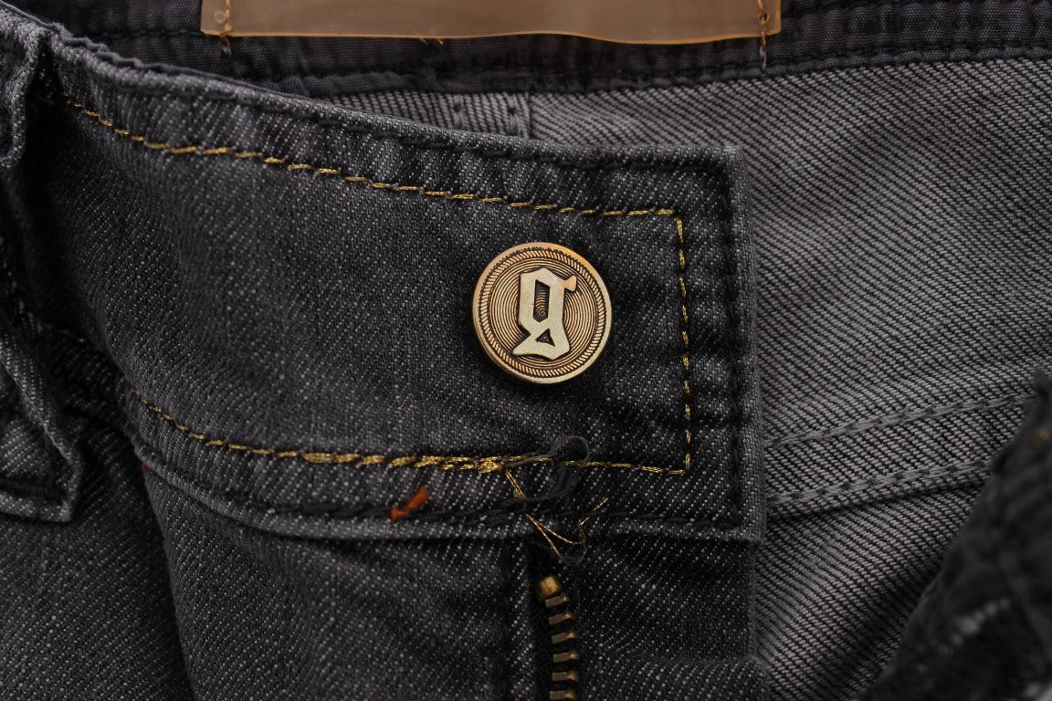 John Galliano Gray Wash Cotton Blend Slim Fit Stretch Jeans $713.00 John Galliano Luzworld