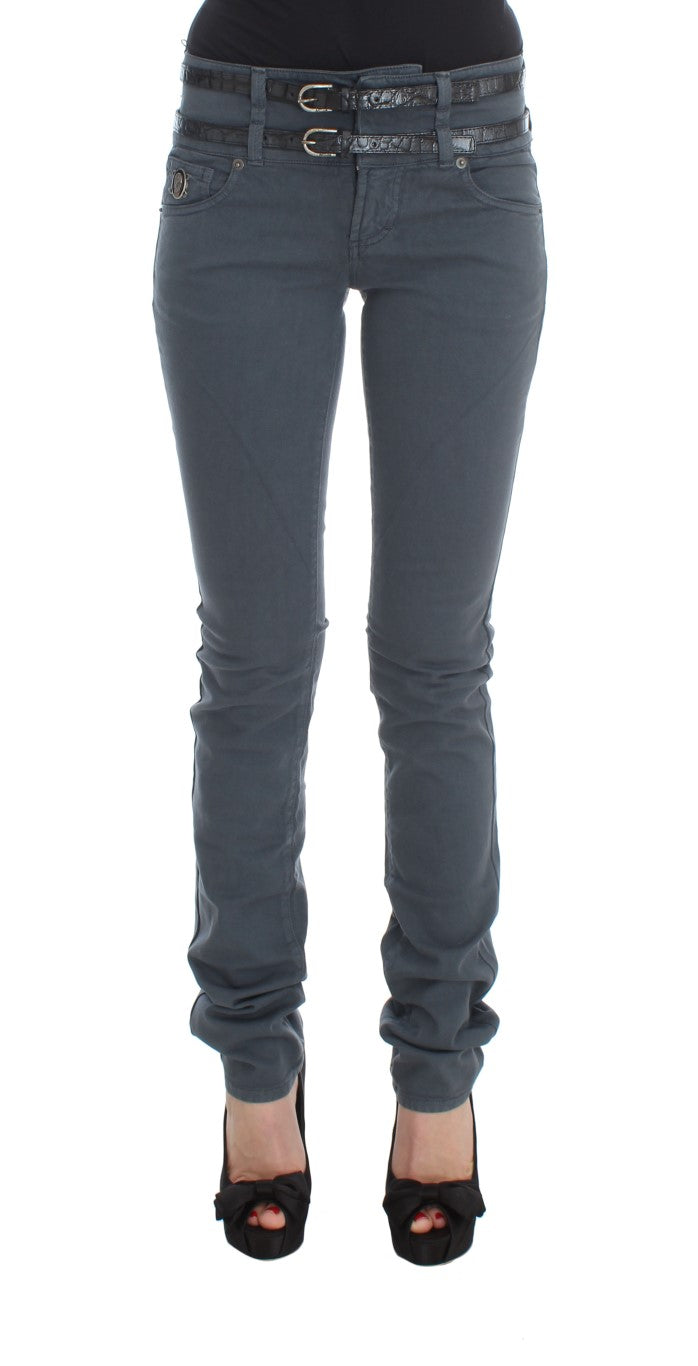 John Galliano Blue Cotton Blend Slim Fit High Waist Jeans $713.00 John Galliano Luzworld