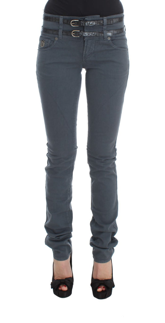 John Galliano Blue Cotton Blend Slim Fit High Waist Jeans $713.00 John Galliano Luzworld