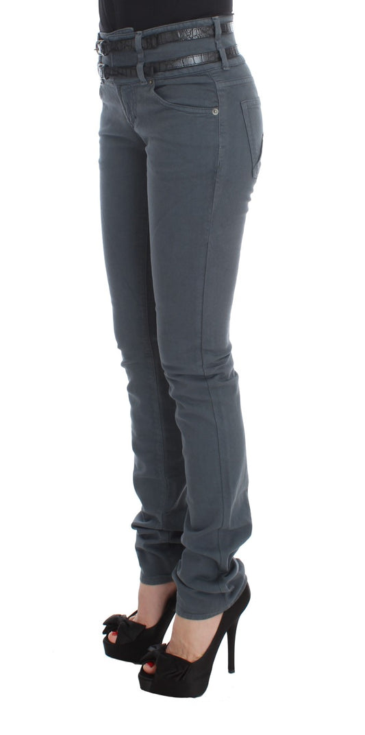 John Galliano Blue Cotton Blend Slim Fit High Waist Jeans $713.00 John Galliano Luzworld