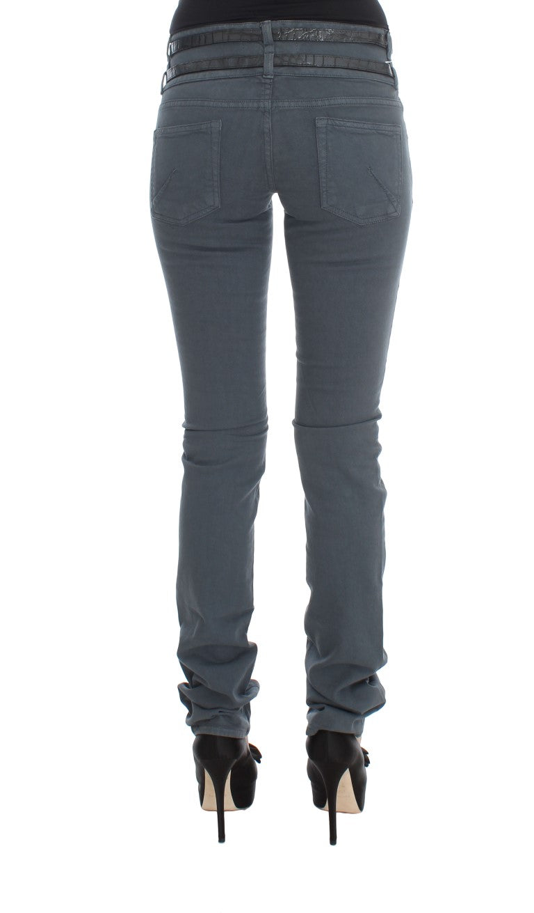 John Galliano Blue Cotton Blend Slim Fit High Waist Jeans $713.00 John Galliano Luzworld