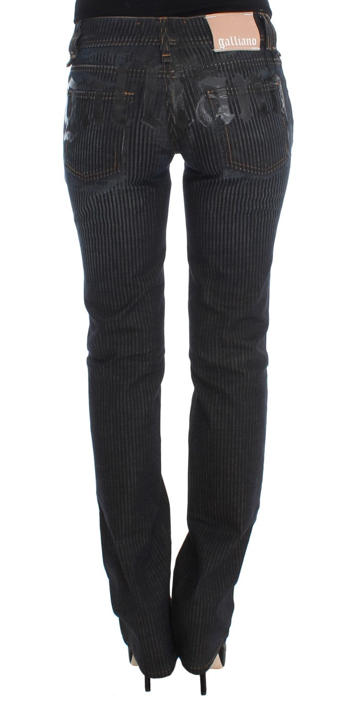John Galliano Blue Wash Cotton Blend Slim Fit Bootcut Jeans $707.00 John Galliano Luzworld