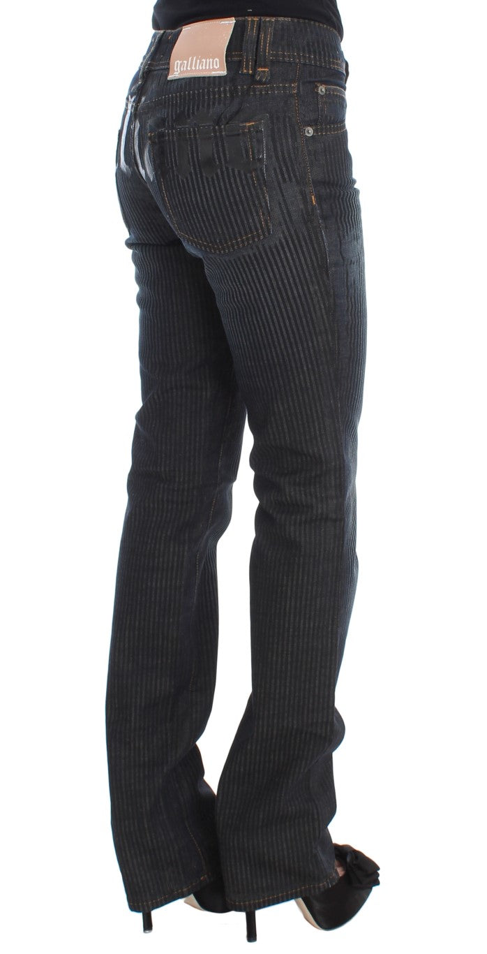 John Galliano Blue Wash Cotton Blend Slim Fit Bootcut Jeans $707.00 John Galliano Luzworld