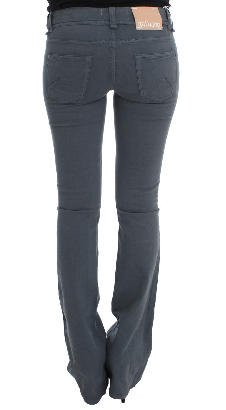John Galliano Blue Cotton Blend Slim Fit Bootcut Jeans $713.00 John Galliano Luzworld