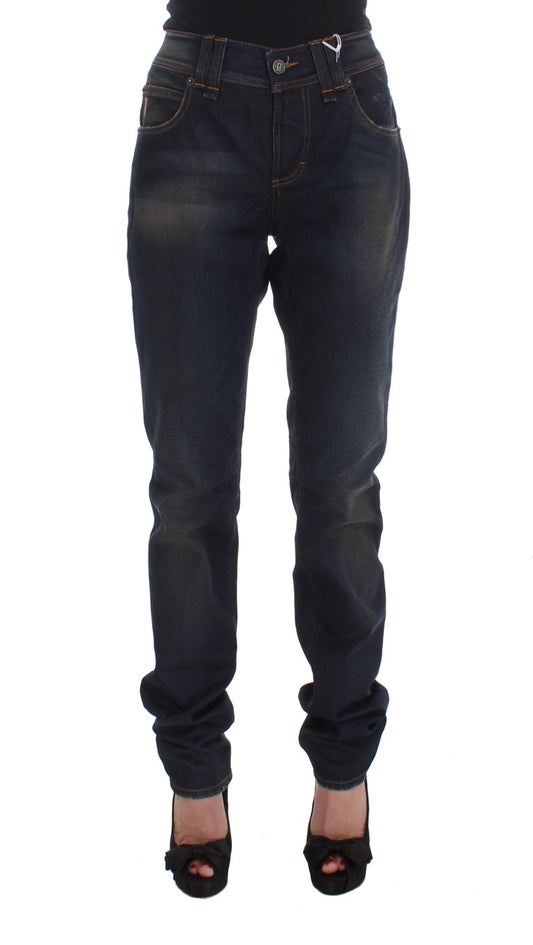 John Galliano Blue Wash Cotton Blend Boyfriend Fit Jeans $713.00 John Galliano Luzworld