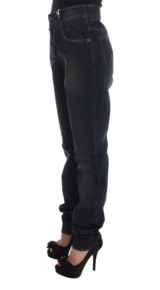 John Galliano Blue Wash Cotton Blend Boyfriend Fit Jeans $713.00 John Galliano Luzworld