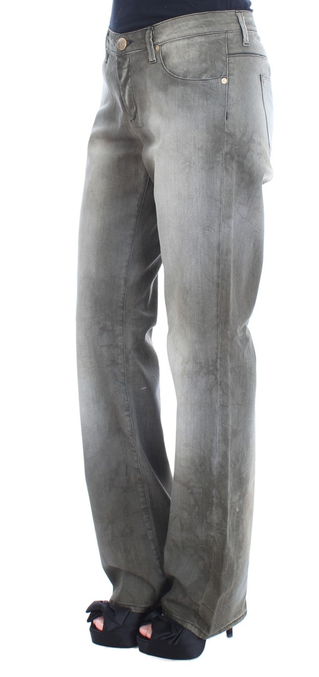 Ermanno Scervino Gray Cotton Blend Loose Fit Boyfriend Jeans $800.00 Ermanno Scervino Luzworld