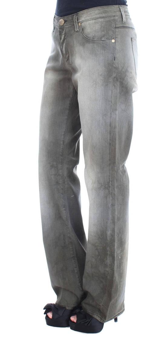 Ermanno Scervino Gray Cotton Blend Loose Fit Boyfriend Jeans $800.00 Ermanno Scervino Luzworld