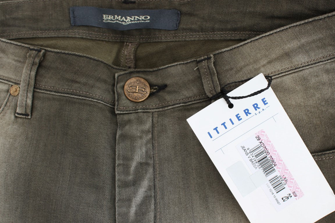 Ermanno Scervino Gray Cotton Blend Loose Fit Boyfriend Jeans $800.00 Ermanno Scervino Luzworld