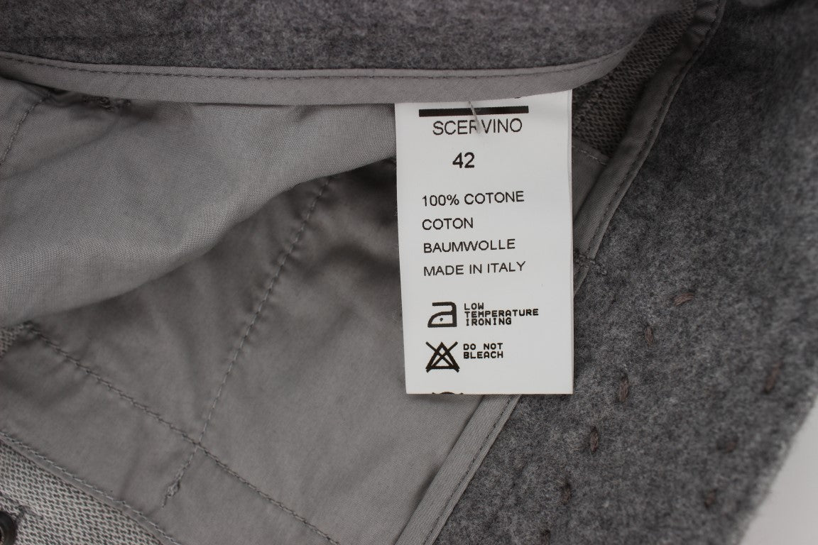 Ermanno Scervino Gray Cotton Slim Fit Casual Bootcut Pants $747.00 Ermanno Scervino Luzworld