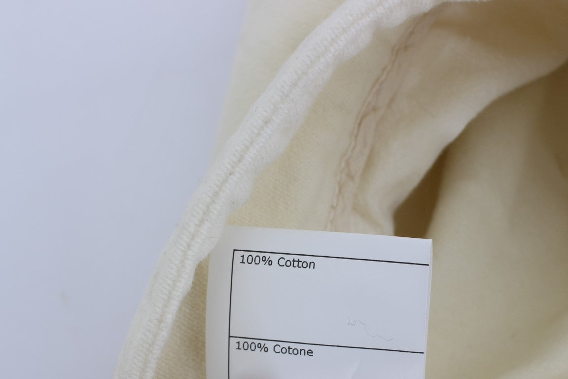 Ermanno Scervino Beige Cotton Capri Cropped Cargo Pants $800.00 Ermanno Scervino Luzworld