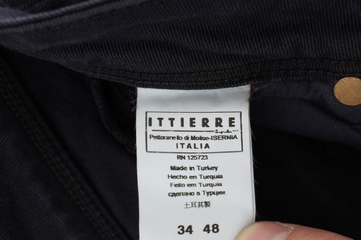 Ermanno Scervino Blue Cotton Blend Casual Fit Pants $800.00 Ermanno Scervino Luzworld