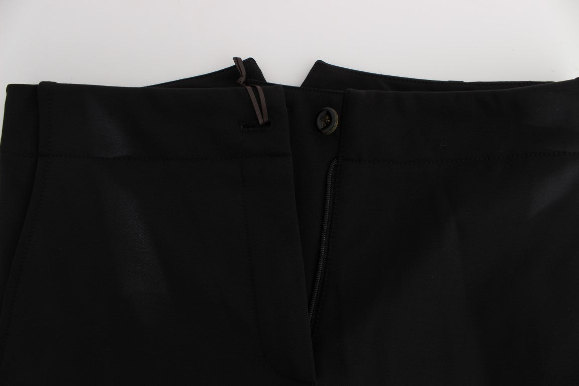 Ermanno Scervino Black Cotton Blend Capri Cropped Pants $811.00 Ermanno Scervino Luzworld
