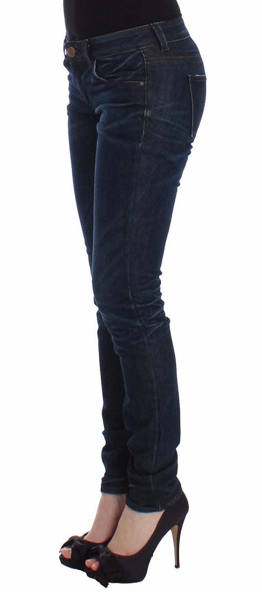 Ermanno Scervino Blue Slim Jeans Denim Pants Skinny Leg Stretch $560.00 Ermanno Scervino Luzworld