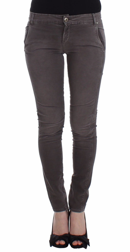 Ermanno Scervino Gray Slim Jeans Denim Pants Skinny Leg Stretch $537.00 Ermanno Scervino Luzworld